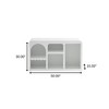 HomeRoots 50" White Fiberglass Solid Console Table With Five Shelves - 3 of 4