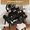 Resenkos Small Makeup Vanity Set - LED Lighted Mirror, Cushioned Stool, Dressing Table - - 3 of 4