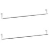 vidaXL Curtain Rails 2 Pcs White and Silver 23.6"-41.3" Aluminum - 2 of 4