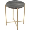 Zuo David Side Table Gray & Gold - 4 of 4
