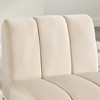 Hrinhom 24.4"W Velvet Lounge Chair, Armlesschair with Metal Legs - 3 of 4