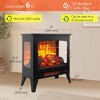 QingMoon 21" Electric Fireplace Stove, Three-Sided Freestanding Fireplace Heater with Remote Control, Overheating Protection, 1400W for Living Room - 4 of 4