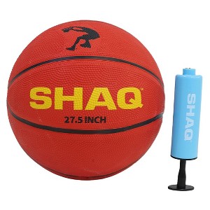 SHAQ Youth Basketball 27.5" Size 5 with Mini Pump Basketball Size 5 Kids Basketball Outdoor Indoor Basketball SHAQ Youth Basketball Equipment - 1 of 3