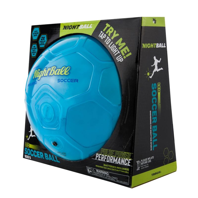 NightBall LED Light Up Size 5 Soccer Ball - Blue, 3 of 4