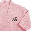 Personalization Mall Embroidered Waffle Weave Robe - Blush - 2 of 4