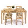 5-Piece Modern Dining Set with Table and 4 Chairs, Oak MDF Top, Metal Frame, Minimalist Style for Kitchen or Dining Room-Cuddlewood - 3 of 4