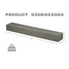 SEVOBAL Decorative Wall Shelf 48'' Floating Fireplace Mantel Solid Fir Wood Shelf for Living Room and Home Decor, Gray, 48"*9"*6" - 2 of 4