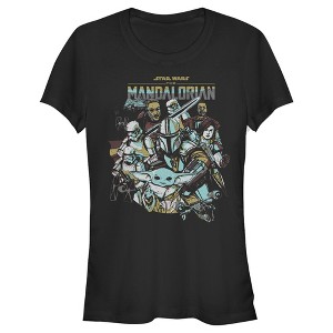Juniors Womens Star Wars The Mandalorian Protect The Child T-Shirt - 1 of 4