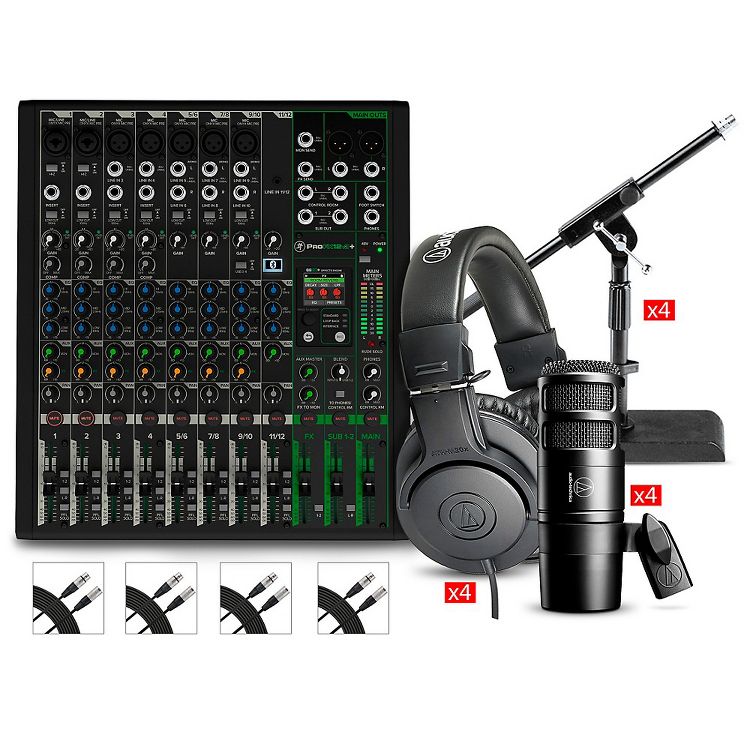 Mackie ProFX12v3+ Content Creator Bundle With AT2040 Microphones & ATH ...