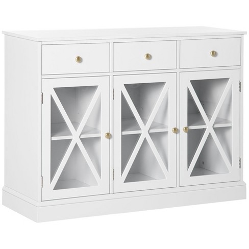 Black and deals white buffet cabinet