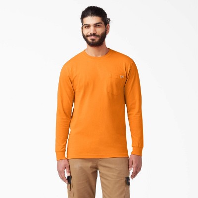 Dickies Heavyweight Long Sleeve Pocket T-shirt, Orange (or), S : Target