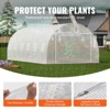 VEVOR Walk-in Tunnel Greenhouse, 19.4x9.7x6.5 ft Hoop House Greenhouse Tunnel with Galvanized Steel Frame, White PE Cover, 12 Windows - 4 of 4
