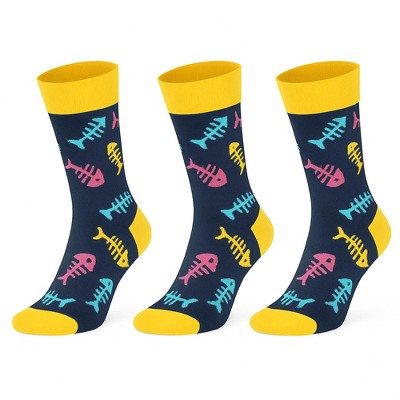 Funny Food Socks for Men and Women 3 Pairs Colorful Novelty Crew Socks Cotton Unisex Fit