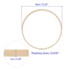 Unique Bargains Craft DIY Wedding Decor Bamboo Wooden Wreath Rings Beige 8 Pcs - 3 of 4