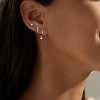 3 Pairs Gold Hoop Earrings Set: Dainty Huggie, Cartilage & CZ Studs - 2 of 4