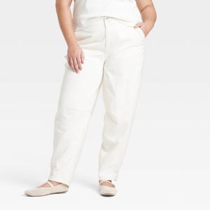 Women's High-Rise Barrel Leg Jeans - Ava & Viv™ - 1 of 3