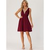 cheibear Women's Sleeveless with Pockets V Neck Lace Trim Lounge Casual Outfits Dresss - 3 of 4