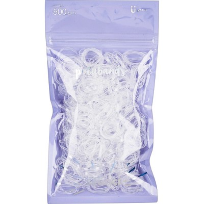 scunci Medium Size Polyband Hair Ties - Clear - 500ct