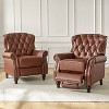 Set of 2 Justine Transitiona Wooden Upholstery Genuine Leather Recliner with Nailhead Trim for Living Room and Bedroom| ART OF LIVING DESIGNS - 2 of 4