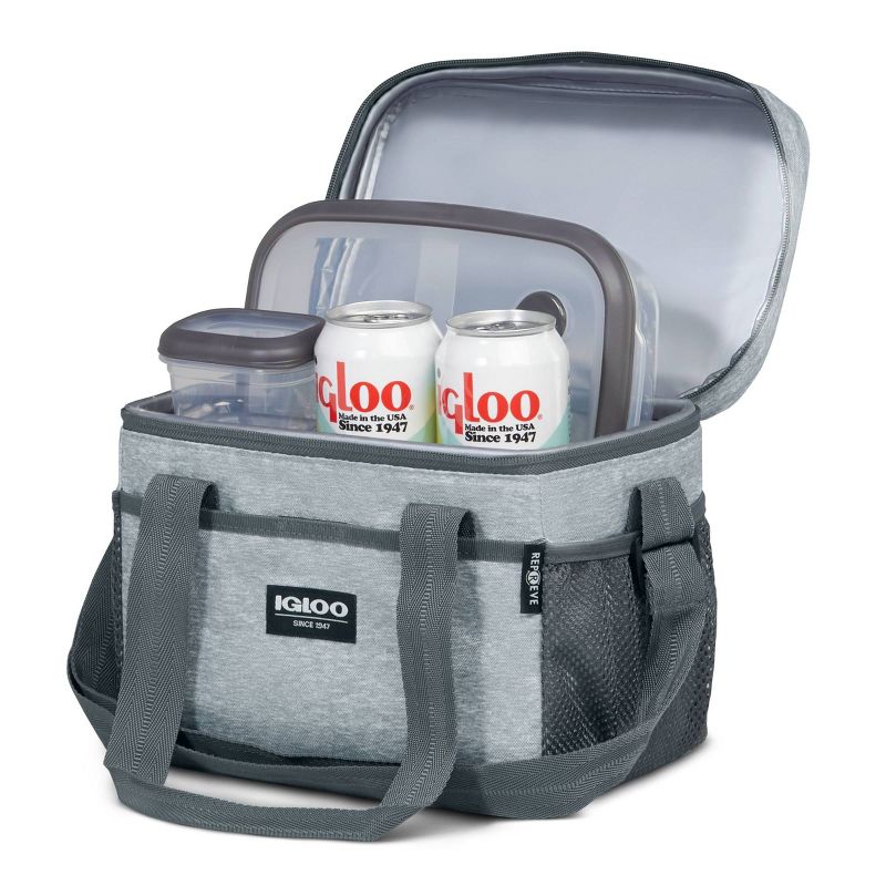 Igloo Lunch+ Cube 12 Lunch Tote with Pack Ins - Gray, 4 of 12
