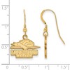 Black Bow Jewelry 14k Yellow Gold Plated Sterling Silver Longwood Lancers NCAA Dangle Earrings - 2 of 3