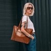 DOMETOUR Shoulder Bags Handbags for Women, Large Ladies Bag Purse Leather Tote Bag Handle Satchel Bags, Brown - 2 of 4