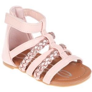 bebe Toddler Girls' Sandals - Open Toe Flat Sandals Comfy Summer Flats for Toddler and Little Kids - 1 of 4
