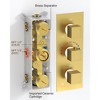 YAWWALK Thermostatic Triple Handles 8-Spray Dual Shower Head Shower Faucet with 6-Jets - 4 of 4