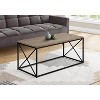 Monarch Specialties Coffee Table Accent Cocktail Rectangular Living Room 40"L Brown Laminate Black Metal Contemporary Modern - 2 of 4