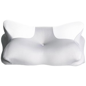 Cervical Memory Foam Pillow Set of 2, Contour Pillow for Neck & Shoulder Relief w/ Removable Breathable Pillowcase for Side, Back and Stomach Sleepers - 1 of 4