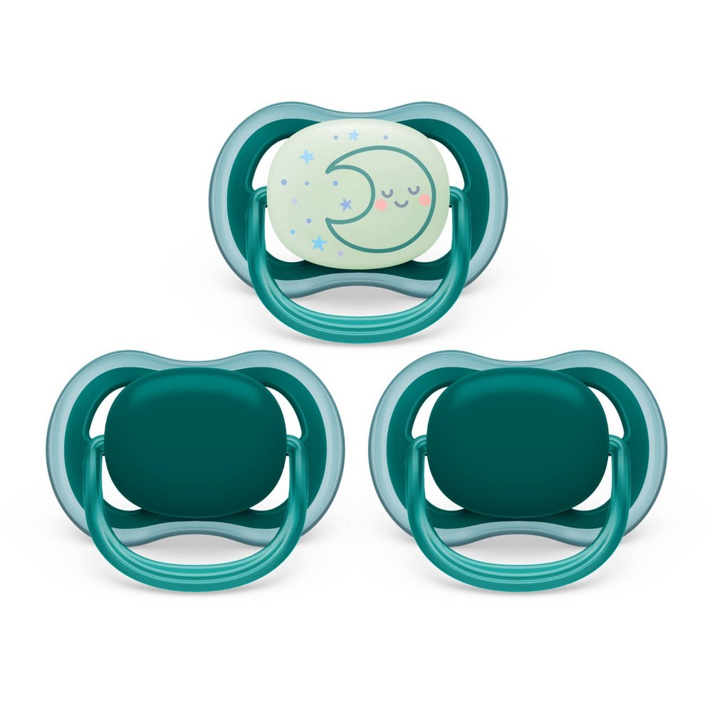 Photos - Other for Feeding Philips Avent Ultra Air Day Time Pacifier 6-18m - Deep Opal/Moon - 3pk 