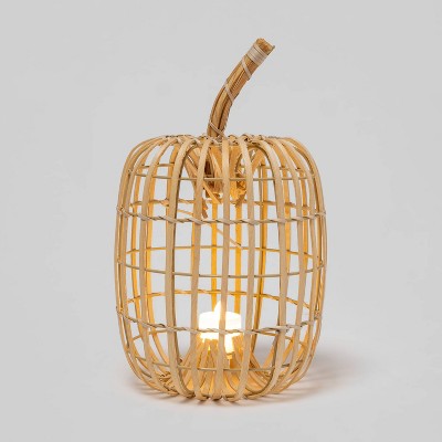 Tall Harvest Chipwood Pumpkin Lantern Decorative Sculpture - Hyde & EEK! Boutique™