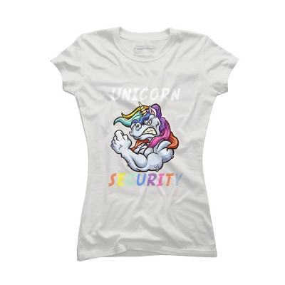 Junior's Design By Humans Halloween Dad Mom Daughter Adult Costume - Unicorn Security By MINHMINH T-Shirt