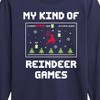 Boys' - Instant Message - My Kind Of Reindeer Games Christmas Long Sleeve Graphic T-Shirt - 2 of 4