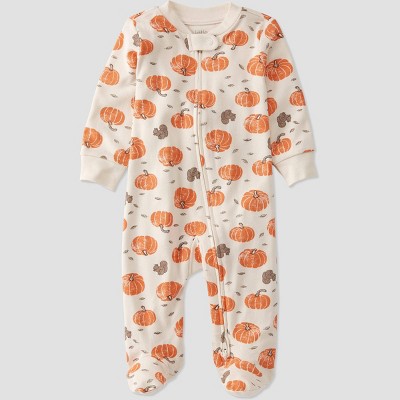 Baby Pumpkin Sleep N' Play - little planet by carter's Orange/Off-White Newborn