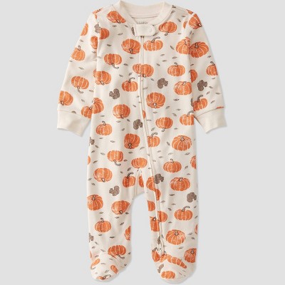 Image of Baby Pumpkin Sleep N' Play - little planet by carter's Orange/Off-White Newborn