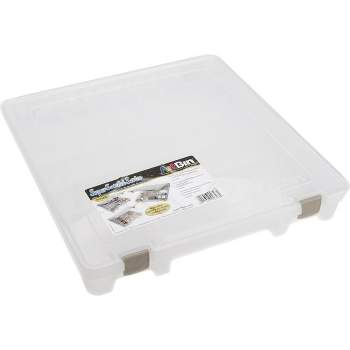 ArtBin Essentials Lift-Out Box W/Handle-13X6X5.625 Translucent W/Black