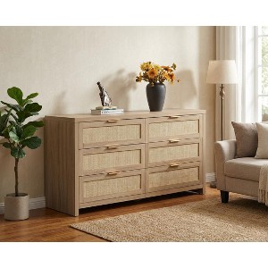 green emerald velvet dress Marlow Oak Dresser - Light main image 0