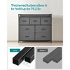 SONGMICS Dresser for Bedroom, Chest, Clothes Organizer Storage Unit 7 Fabric Drawers with Handles, 11.8”D x 31.5”W x 28”H, Gray - 3 of 4