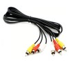 SatelliteSale 3 Male to 3 Male RCA Audio Video AV Cable Universal Wire PVC Black Cord 6 feet - 2 of 4