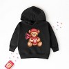 Valentine Teddy Bear Beanie - Toddler Hoodie - 2 of 4
