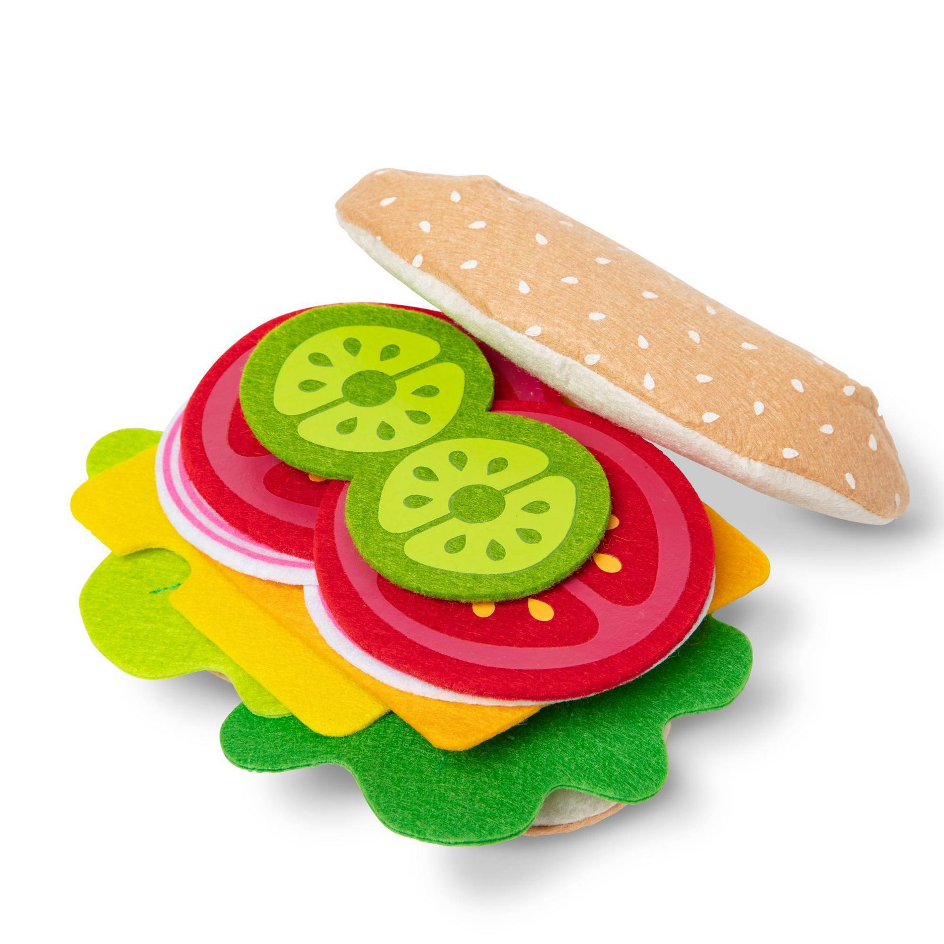 Melissa & Doug Felt Food Sandwich Play Food Set (33pc): Creative Kitchen Accessories, Educational Pretend Play