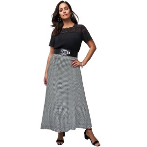 Jessica London Stretch Knit Maxi Skirt - 1 of 4