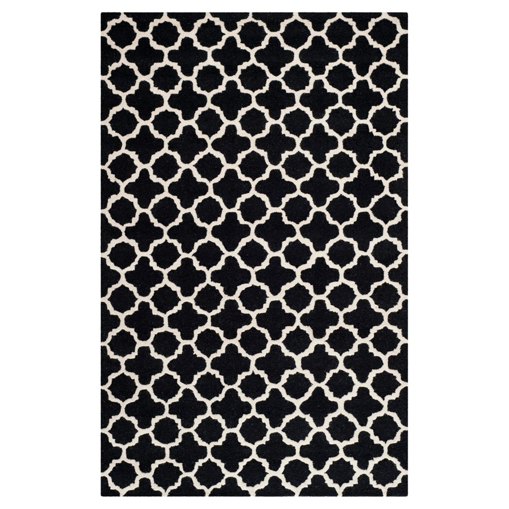 5'x8' Geometric Area Rug Black - Safavieh