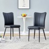 FONTOI 2PCS Modern Minimalist Dining Chairs with Seat Cushion&Curved Backrest for Family, Restaurants, Coffee Shops, Black, 17.3"*35"*17.7" - 4 of 4