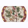 Earth Rugs Rustic Evergreen Holly & Berries Jute Coaster 5"x5" Handmade Festive Drink Mat - 2 of 3