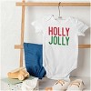 Christmas Saying Holly Jolly Xmas Baby Romper Boys or Girls Brisco Brands - 4 of 4