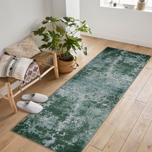 Abstract Machine Washable Rug with Non Slip Backing Ultra-Thin Non Shedding Stain Resistant Indoor Carpet for Living Room Bedroom Dining Room - 1 of 4