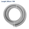 Unique Bargains 12AN Fuel Hose AN12 3/4" Universal Braided Stainless Steel CPE Oil Fuel Gas Line Hose Silver Tone - 4 of 4