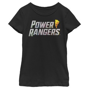 Girl's Power Rangers Lightning Bolt Logo T-Shirt - 1 of 3